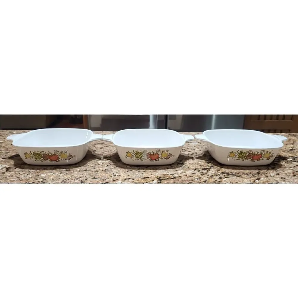 Corning Ware Spice Of Life Petite Pans P-41-B 1 3/4 Cup (Set Of 3) Vintage
